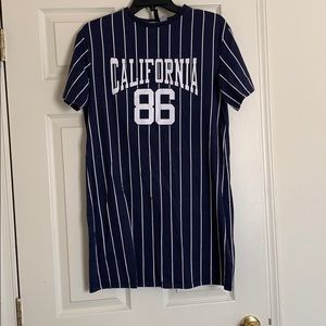 Navy Blue California 86 T-Shirt Dress
